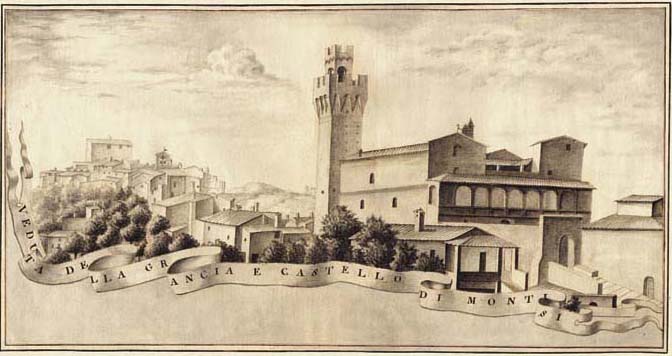 Heritage Residences in Tuscany: La Grancia, as it was in 1778. From the original "Cabreo" of the property.